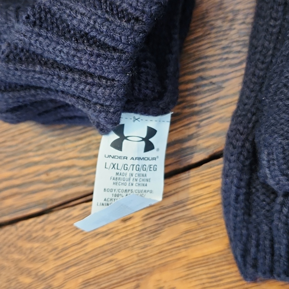 Under Armour Black Convertible Cable-Knit Women's Mittens - Picture 4 of 4